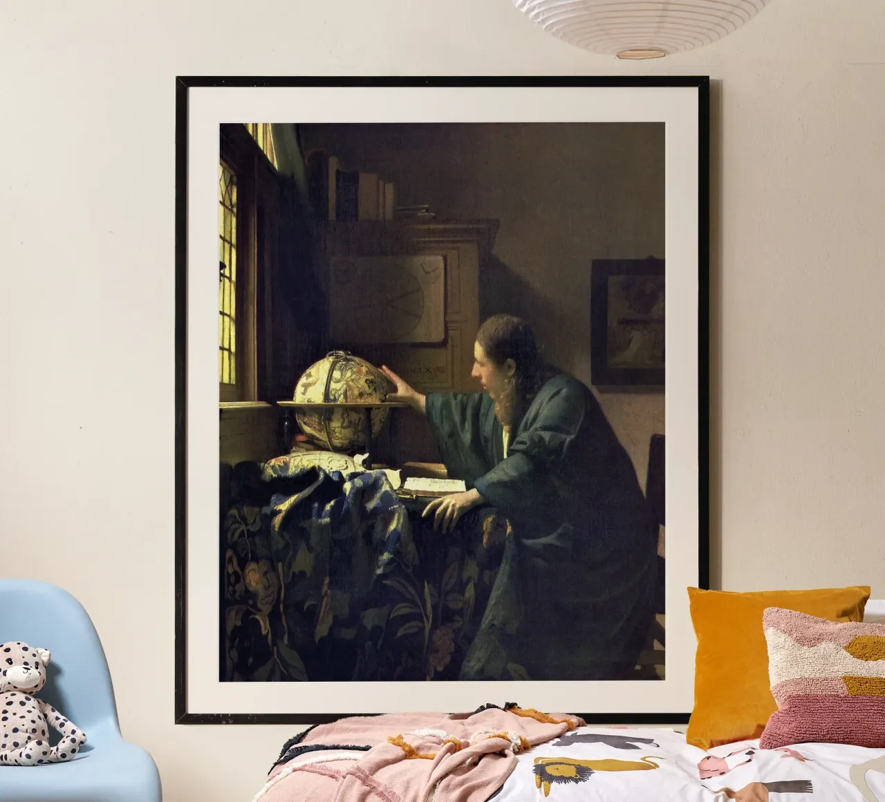 L'astronomo - Johannes Vermeer (1668 circa) poster con telaio in legno da Classic Art Prints