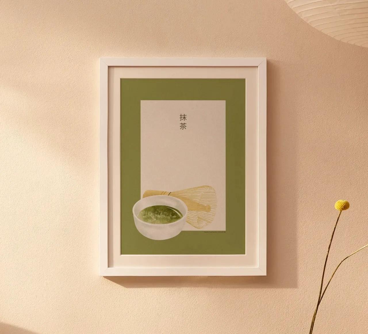 Stile Matcha Japandi poster con telaio in alluminio da PurePeachStudio
