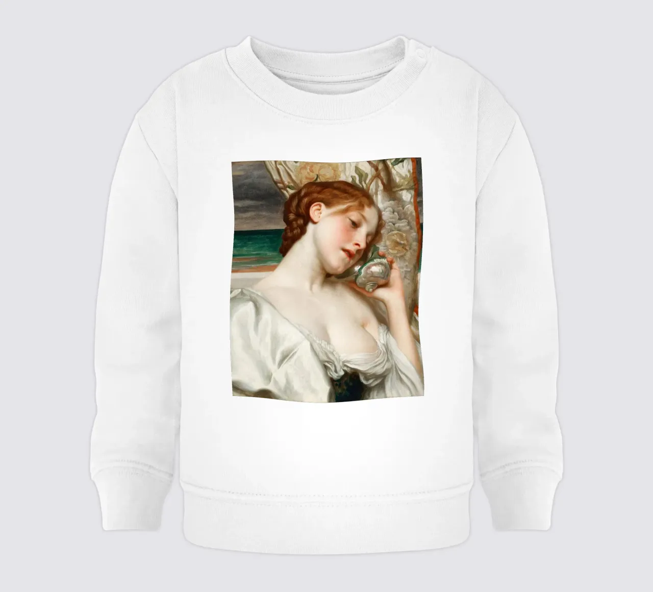 Echi del mare - Frederic Leighton felpa neonato da Classic Art Prints