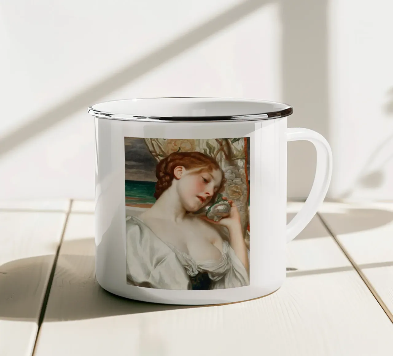 Echi del mare - Frederic Leighton tazza in smalto da Classic Art Prints