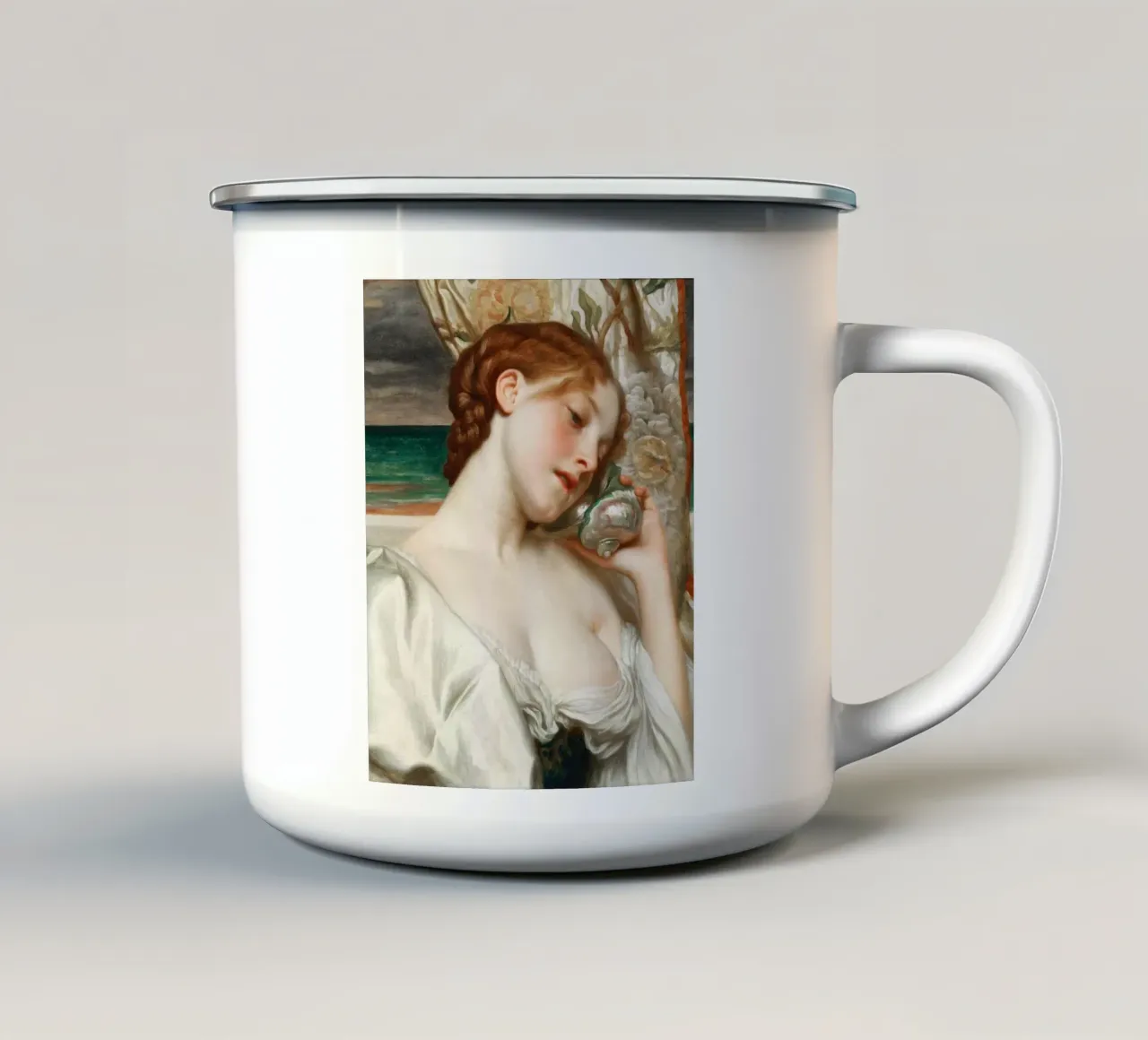 Echi del mare - Frederic Leighton tazza in smalto da Classic Art Prints