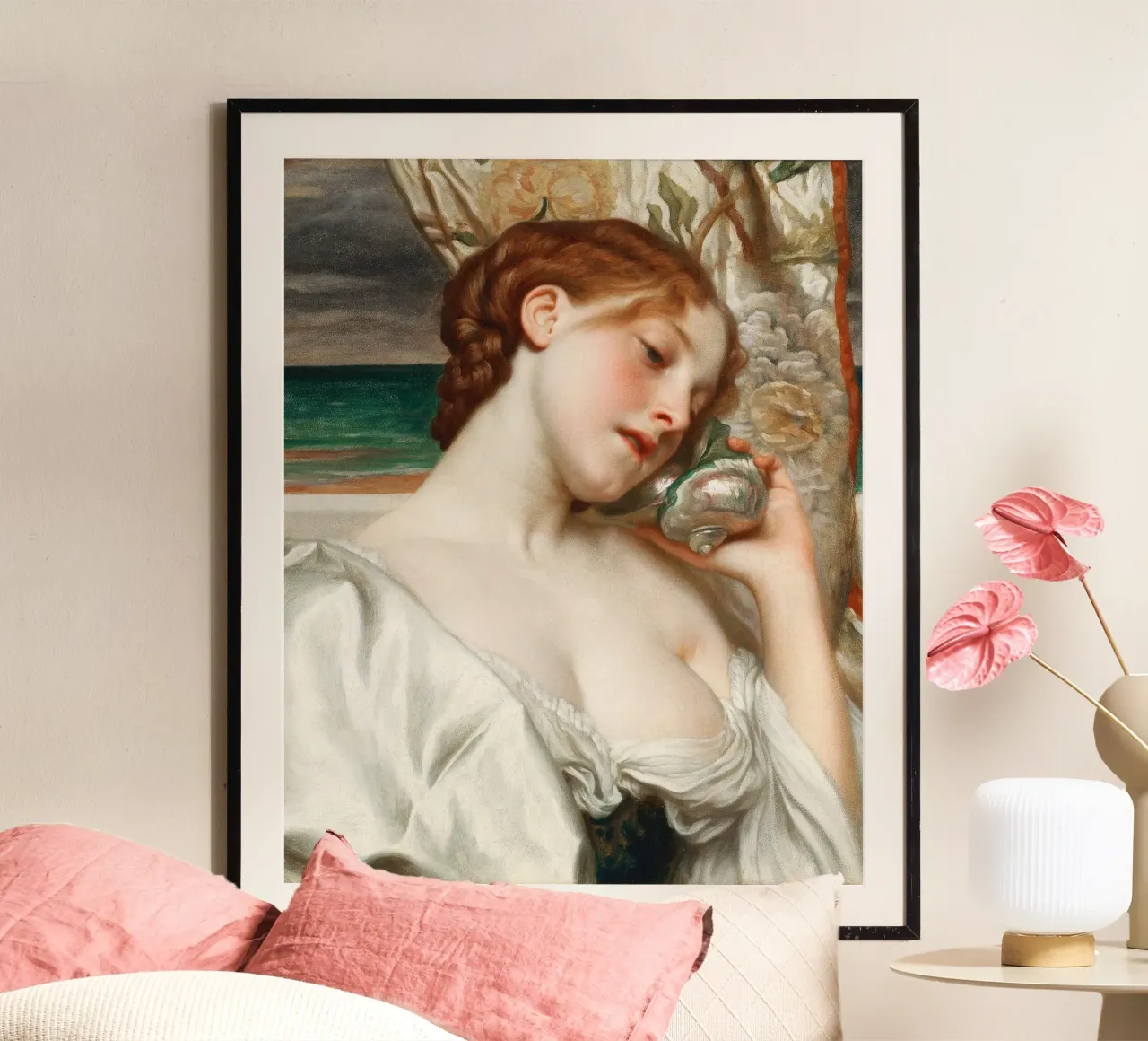 Echi del mare - Frederic Leighton poster con telaio in plastica da Classic Art Prints