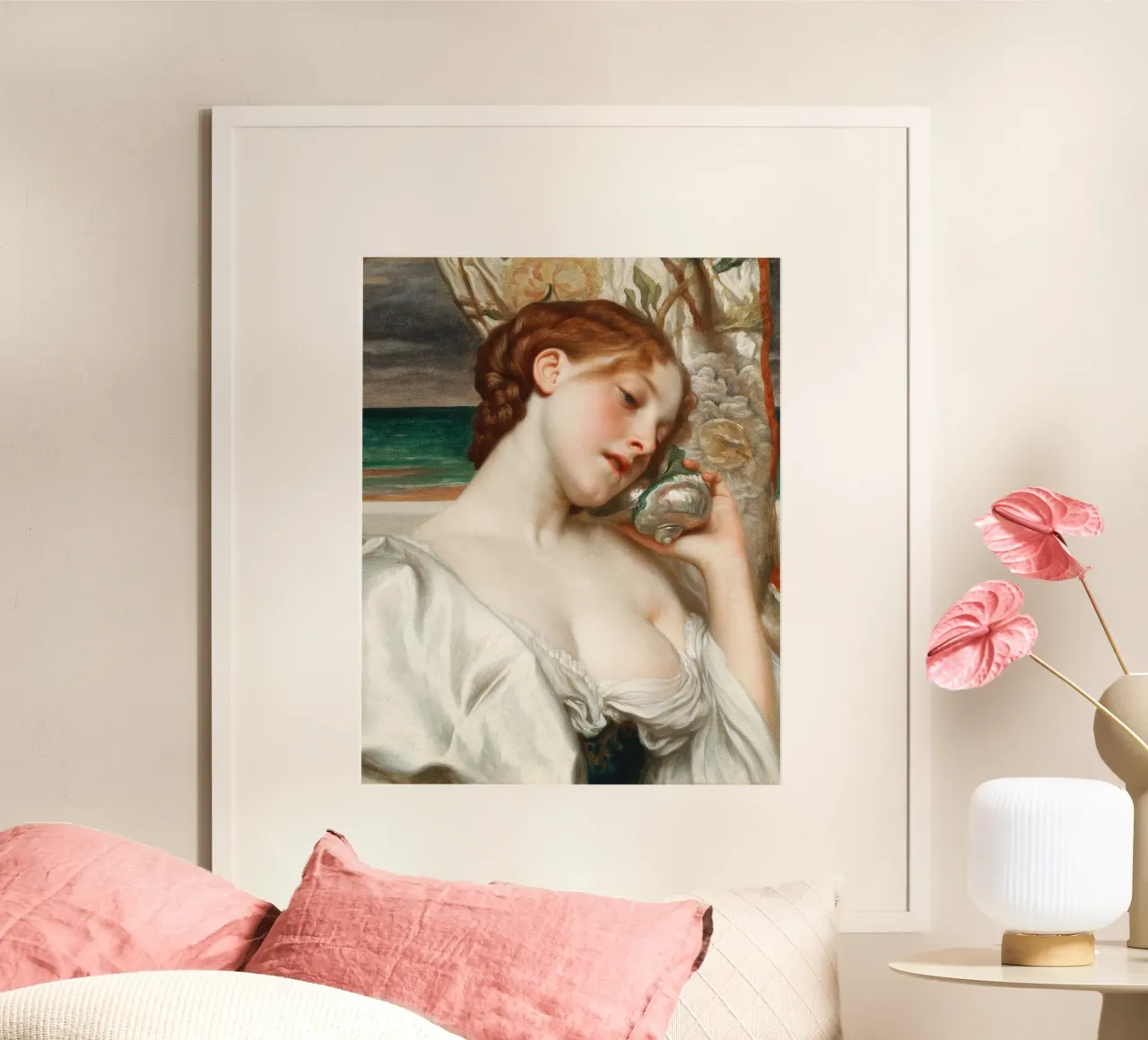 Echi del mare - Frederic Leighton poster con telaio in plastica da Classic Art Prints