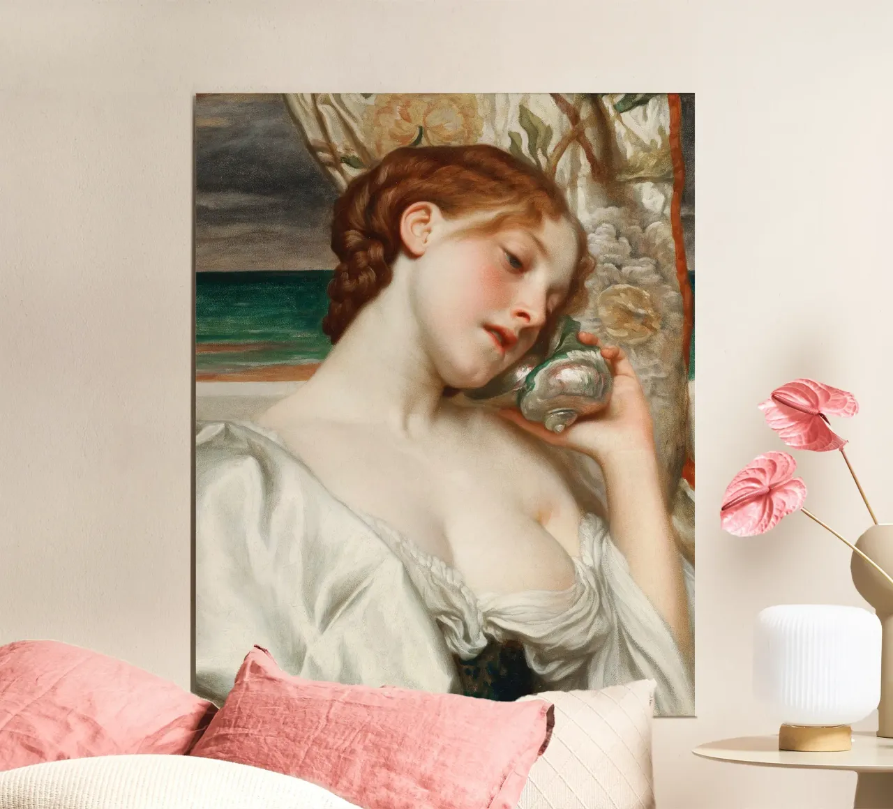 Echi del mare - Frederic Leighton poster con telaio in plastica da Classic Art Prints