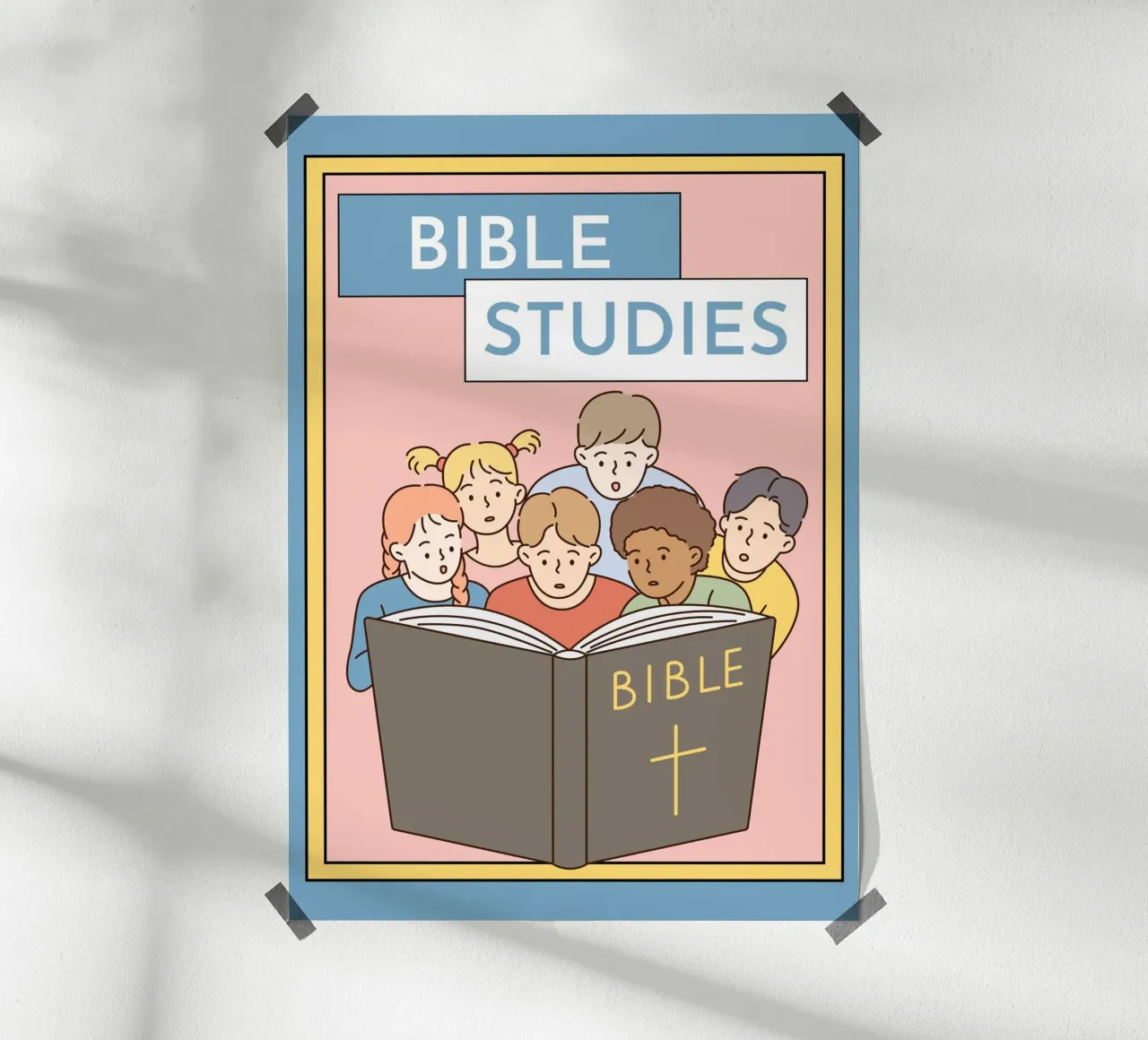 Studi biblici per bambini Poster moderno kawaii poster da vintagepod