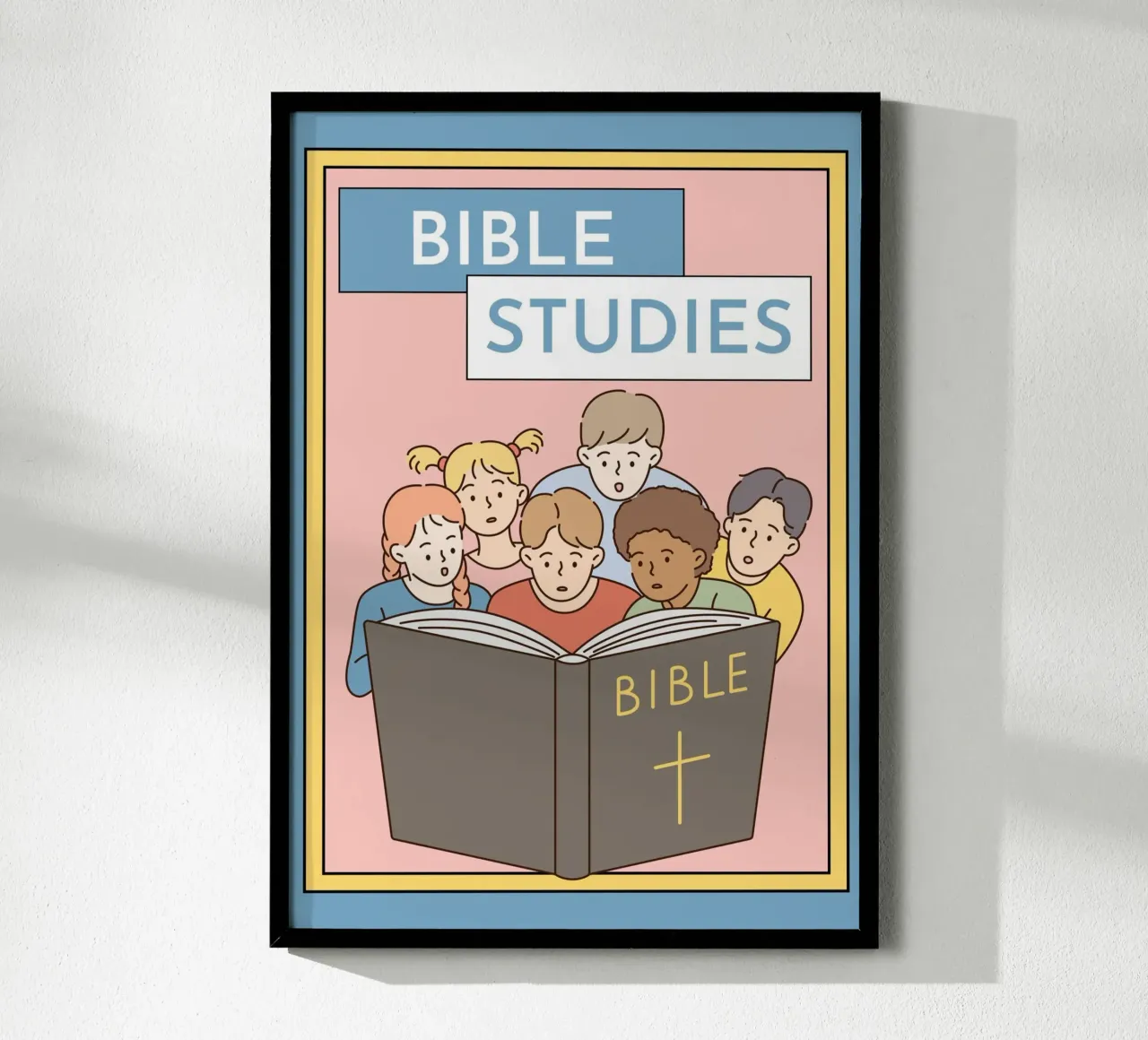 Studi biblici per bambini Poster moderno kawaii poster da vintagepod