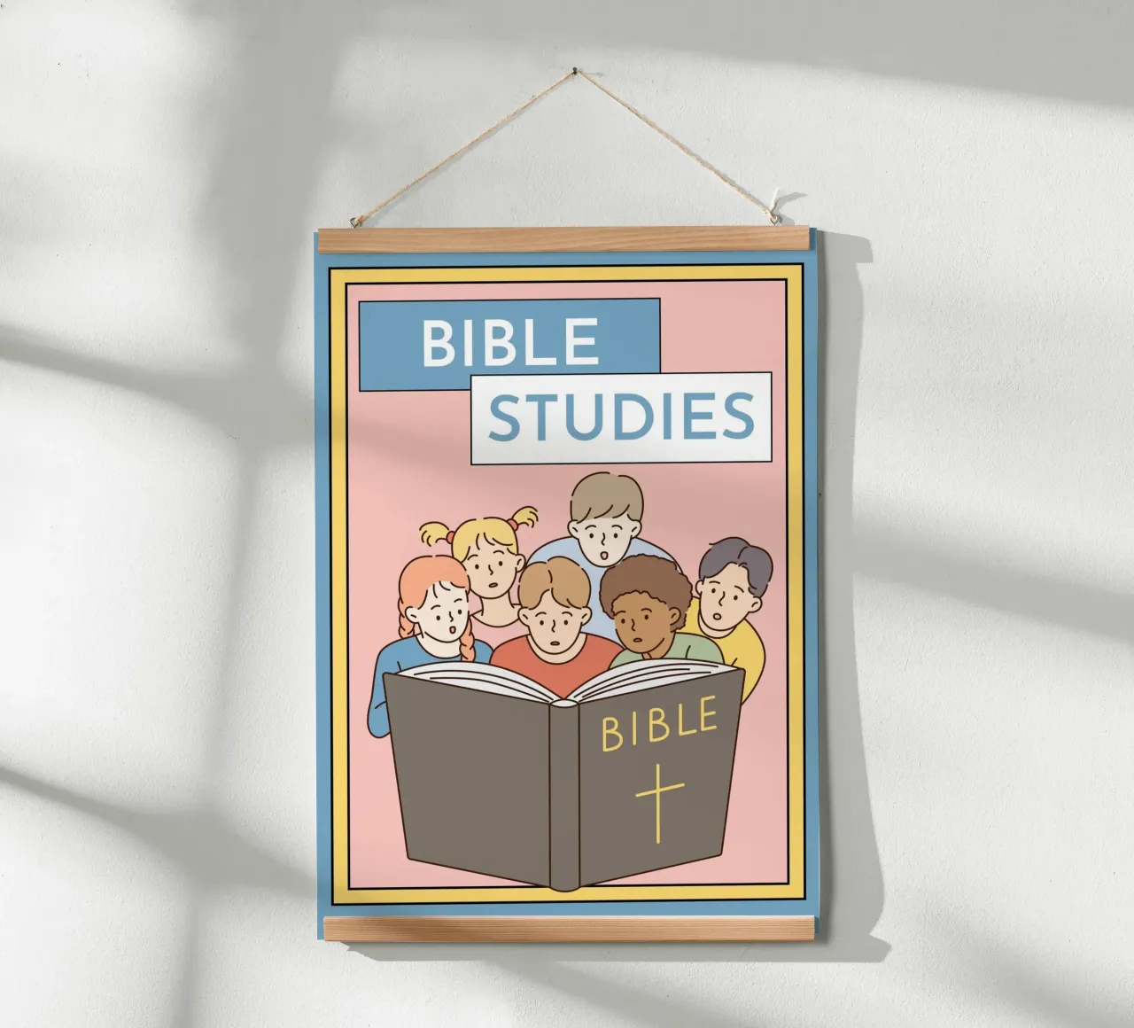 Studi biblici per bambini Poster moderno kawaii poster da vintagepod