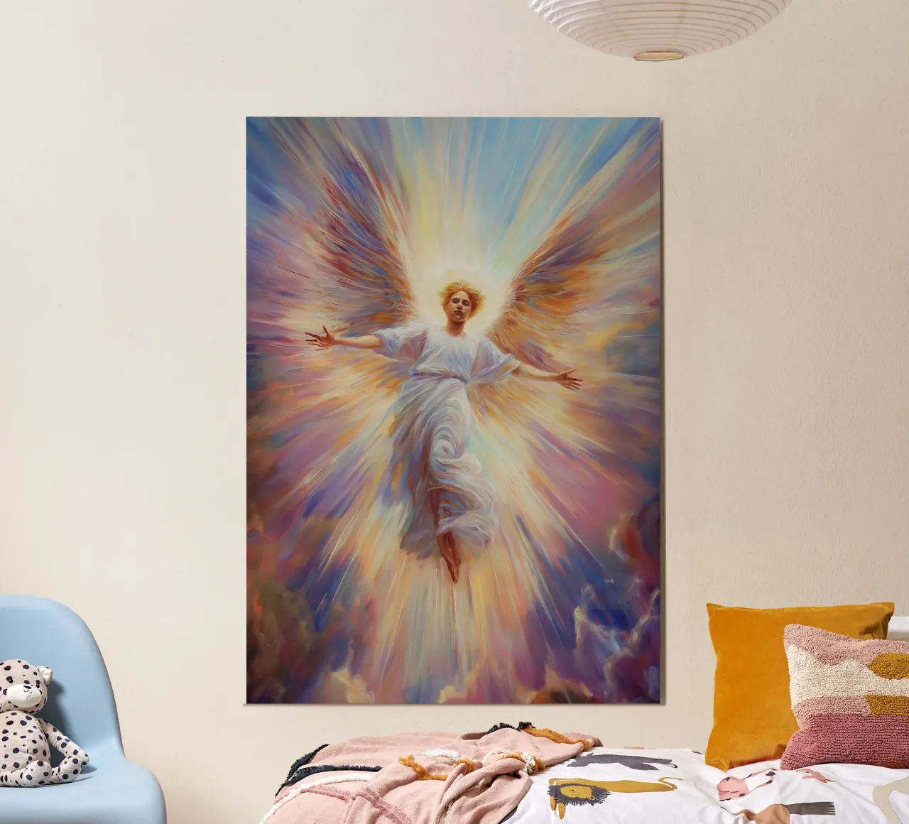 Angelo radioso di luce - Pittura a olio spirituale poster da vintagepod