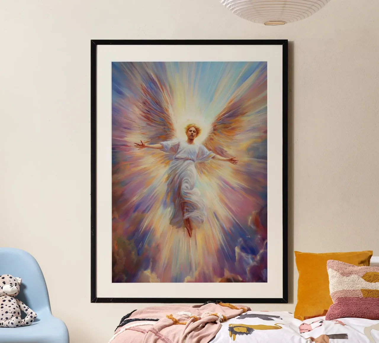 Angelo radioso di luce - Pittura a olio spirituale poster da vintagepod