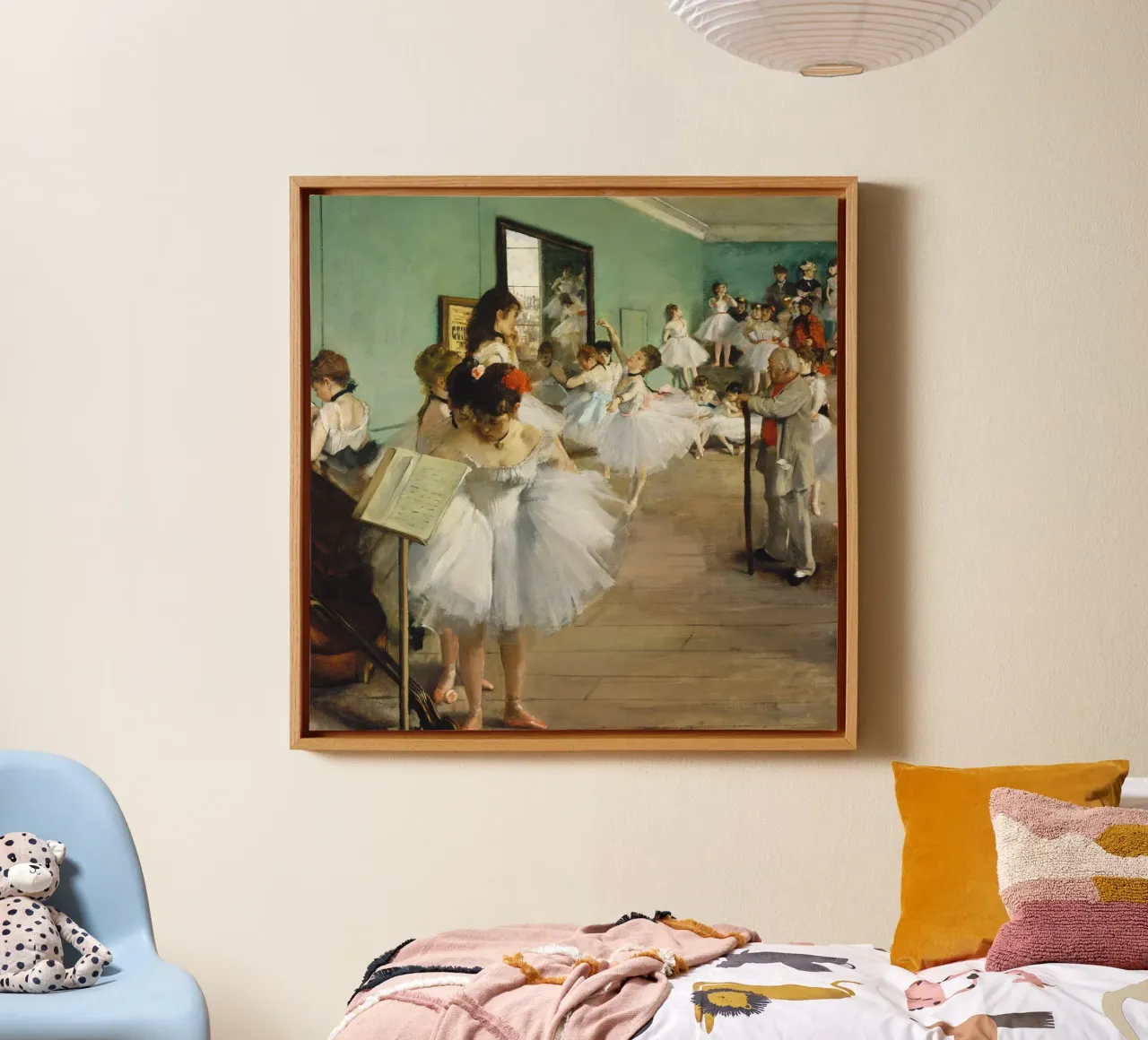 The Dance Class – Edgar Degas (1874 canvas with Floater frame by Classic Art Prints