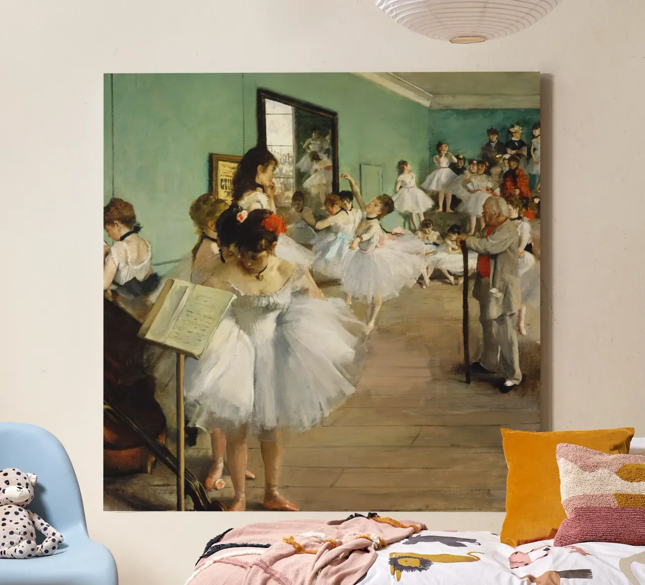 The Dance Class – Edgar Degas (1874 canvas with Floater frame by Classic Art Prints