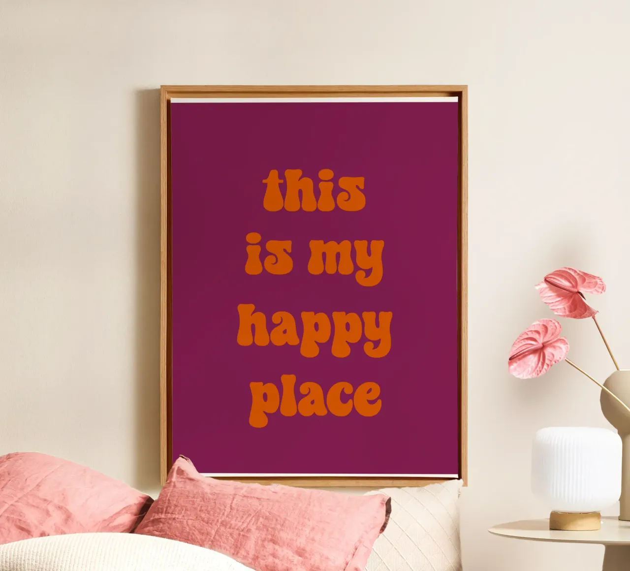 This is my happy place tela con Cornice a cassetta da PinkCandyWalls
