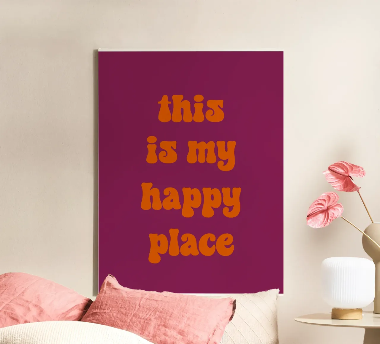 This is my happy place tela con Cornice a cassetta da PinkCandyWalls