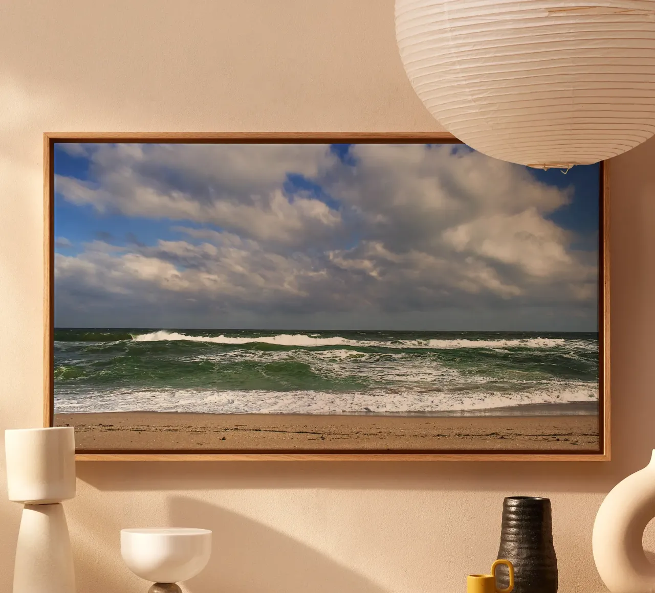 Seascape – Nature Photo Print canvas with Floater frame by jay