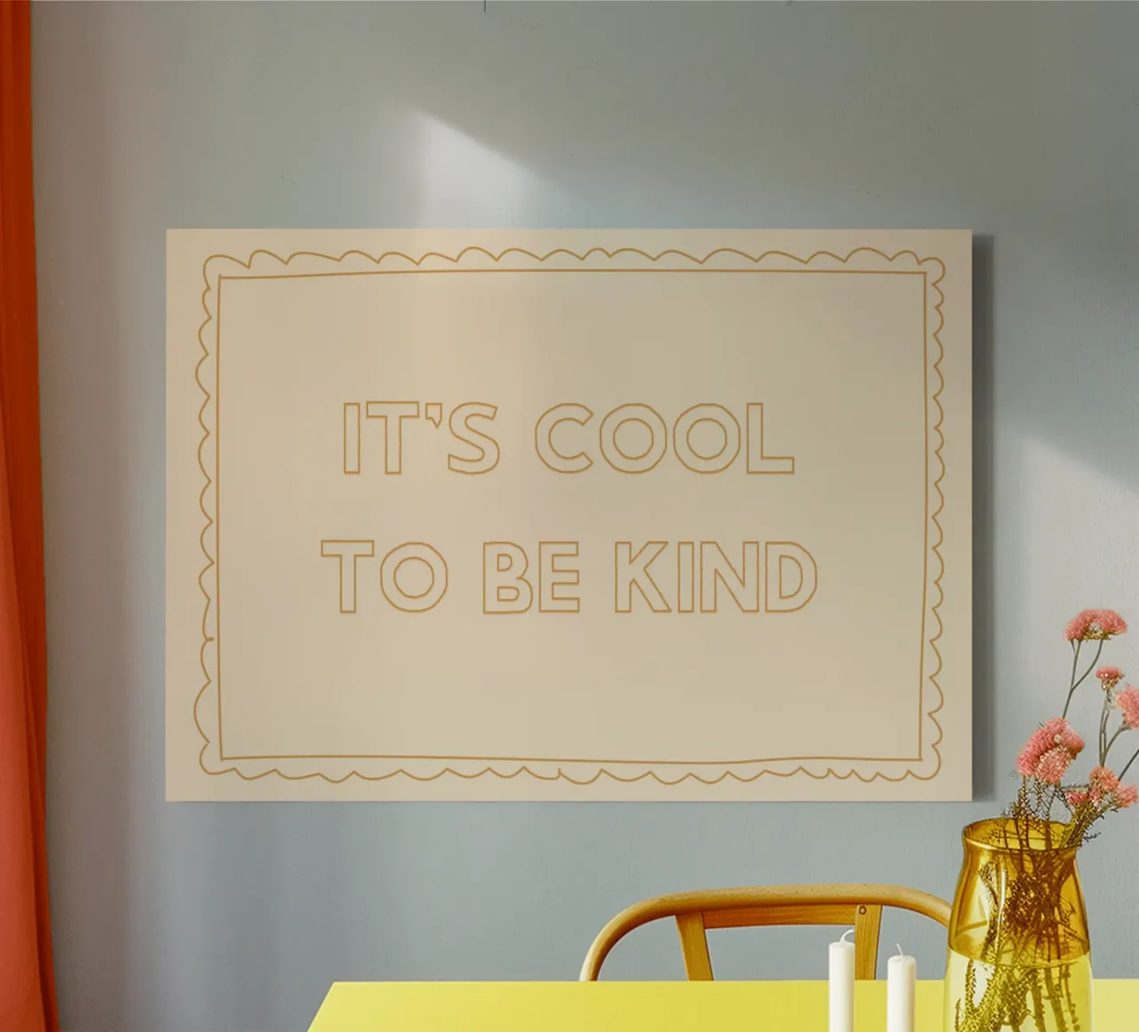 È bello essere gentili - Poster minimalista tela con Cornice a cassetta da vintagepod