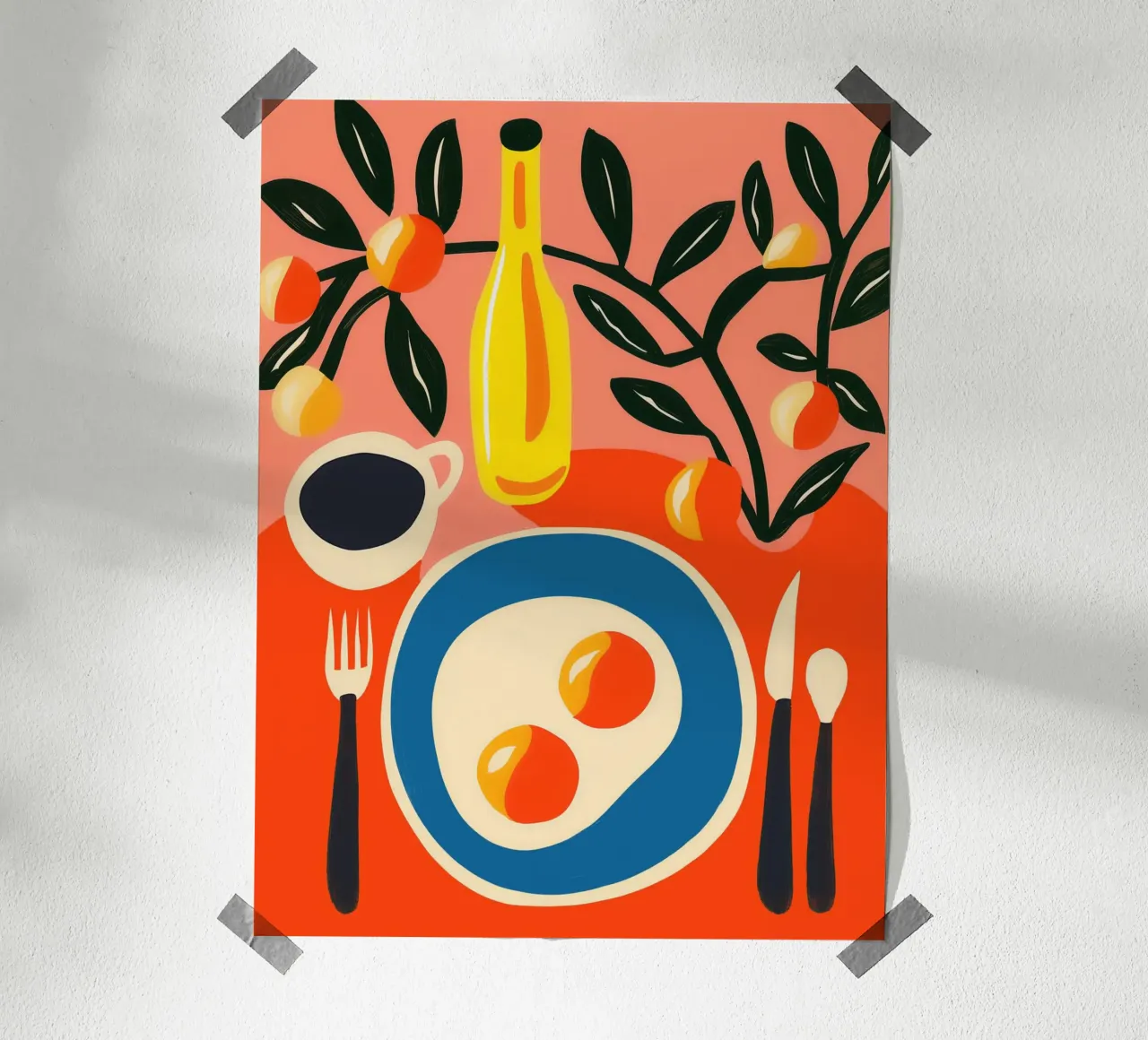 Colazione sostanziosa con Matisse | Un occhio di riguardo per la cucina poster con telaio in alluminio da Autofocus
