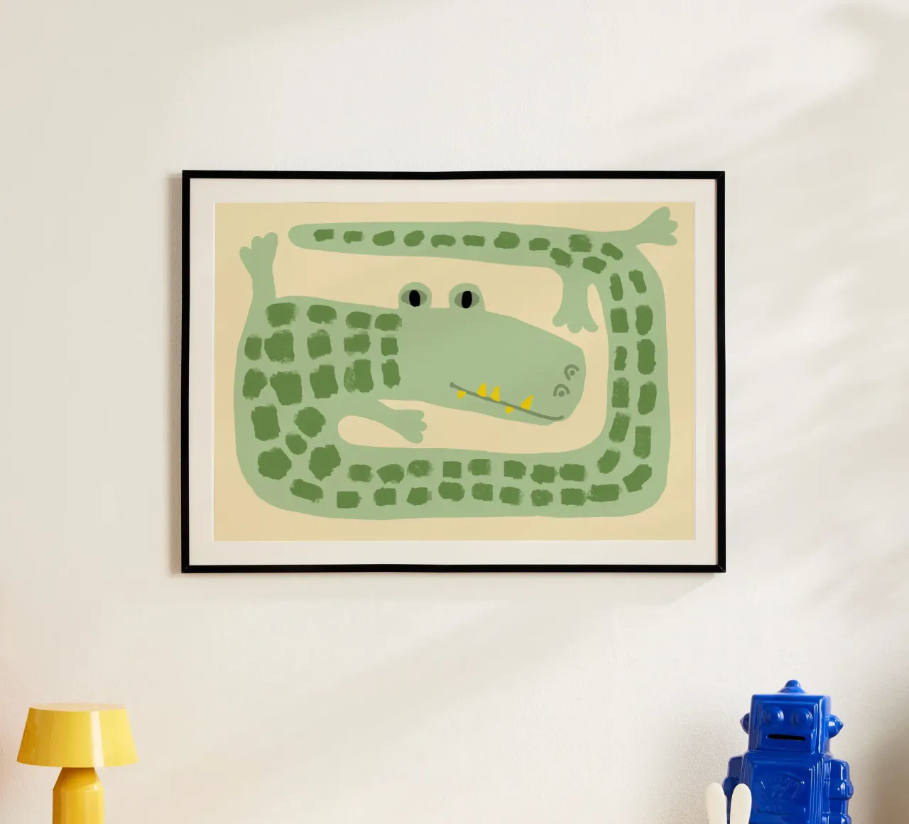 Alligatore carino Arte minimalista giocosa poster da vintagepod