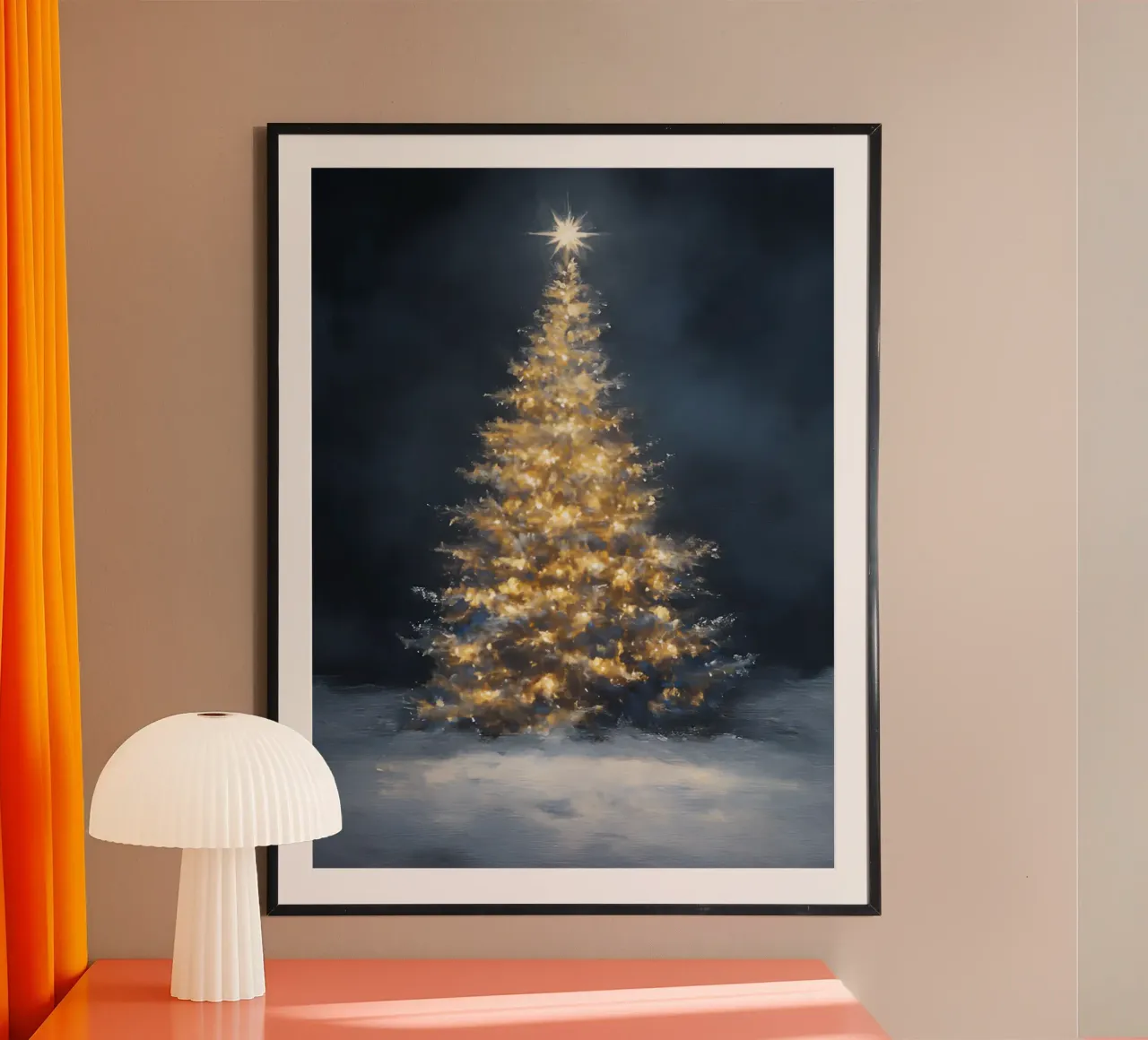 Albero di Natale d'oro | Albero di Natale d'arte poster da Studio Vibe