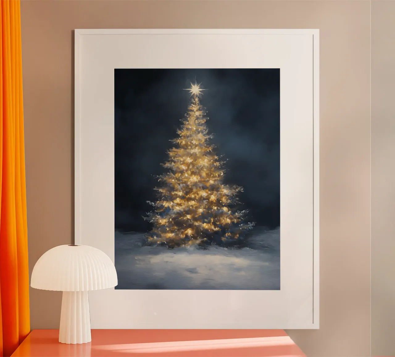 Albero di Natale d'oro | Albero di Natale d'arte poster da Studio Vibe