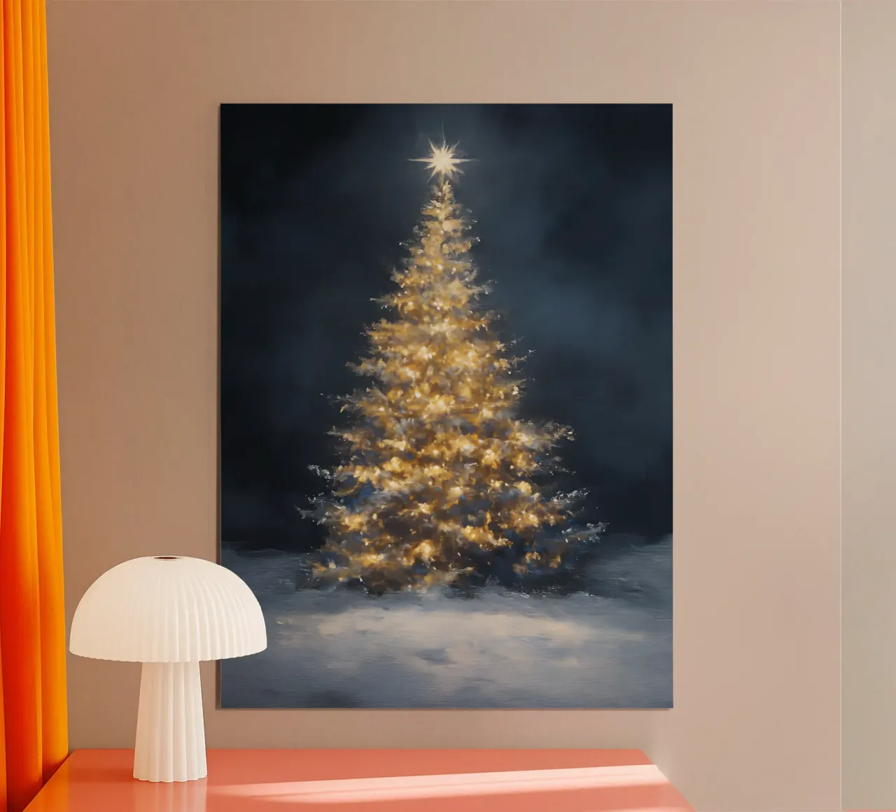 Albero di Natale d'oro | Albero di Natale d'arte poster da Studio Vibe