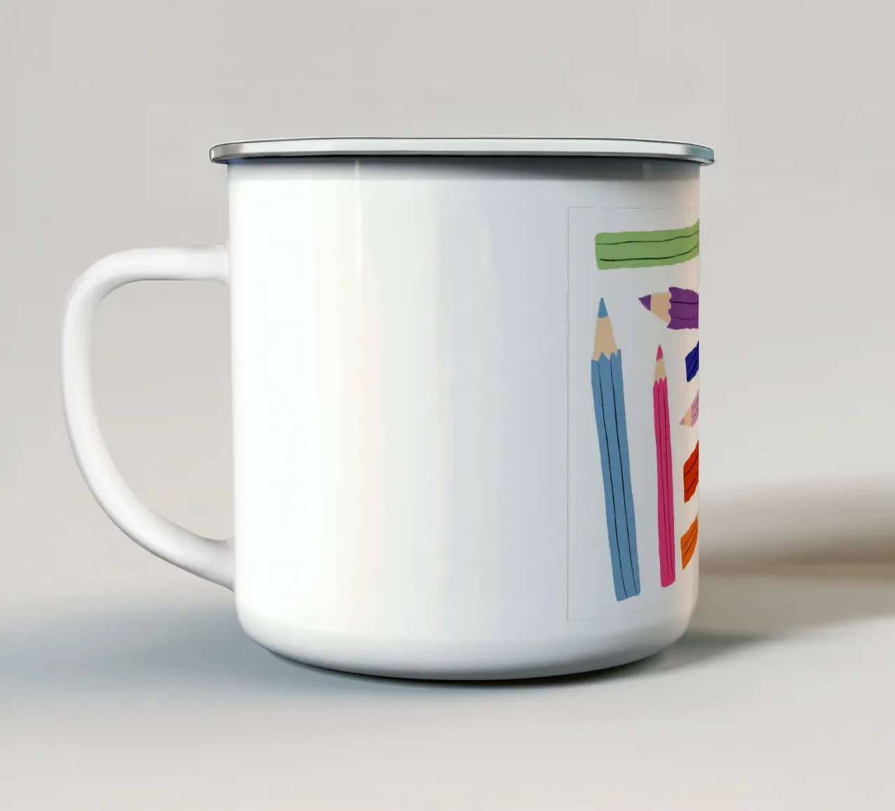 Poster "Tu rendi la mia vita così colorata tazza in smalto da vintagepod