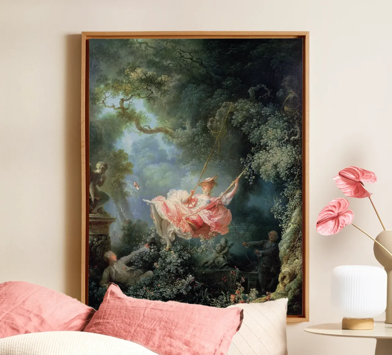 The Swing - Fragonard tela con Cornice a cassetta da apoloprints