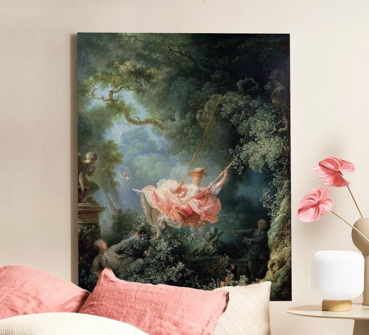 The Swing - Fragonard tela con Cornice a cassetta da apoloprints
