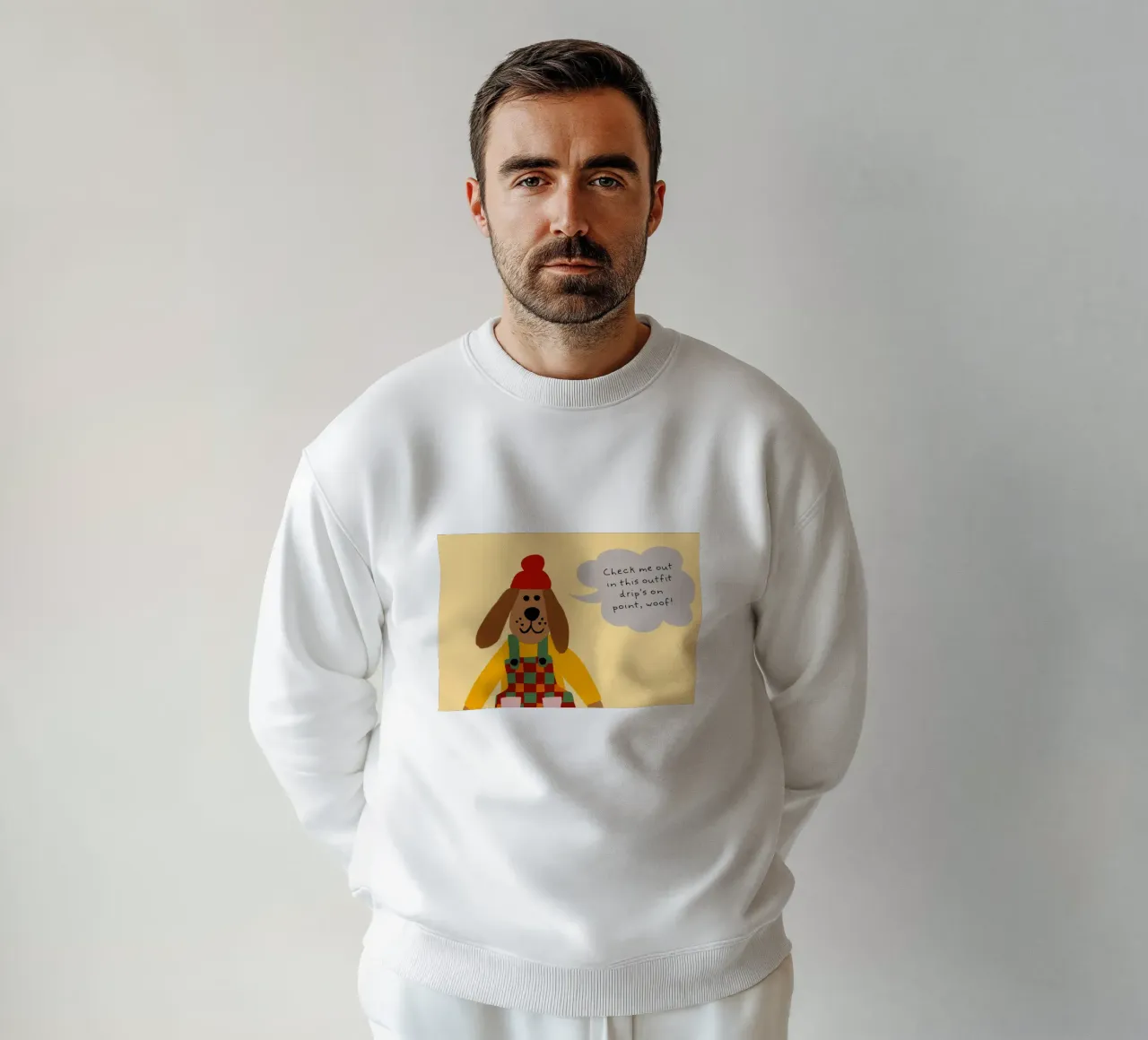 Perro con mono: cartel "Drip's on Point sudadera de vintagepod