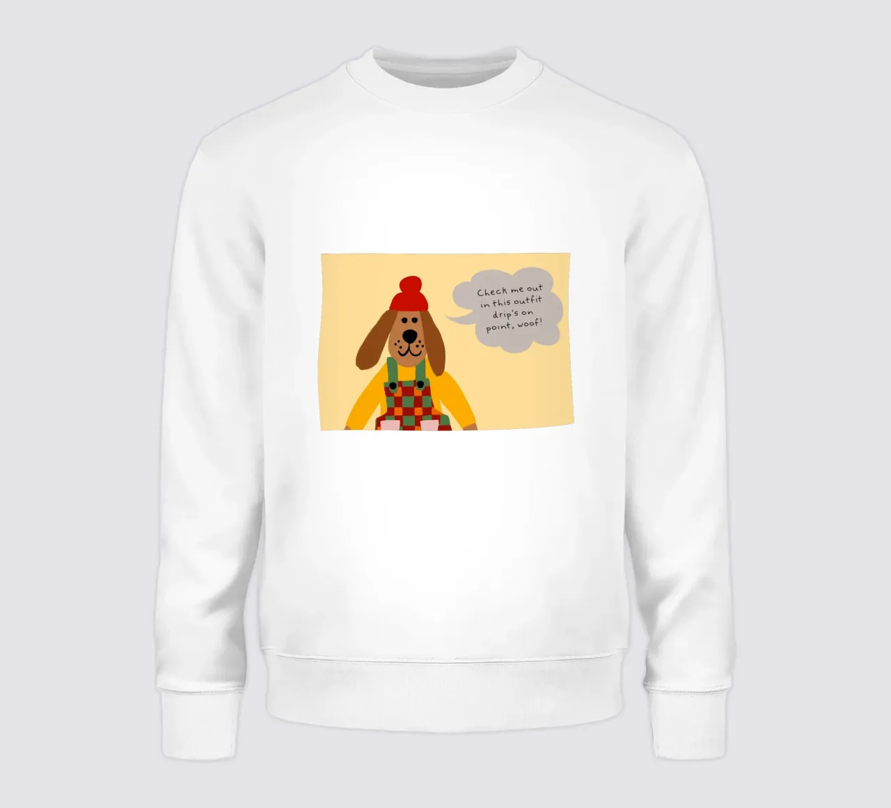 Perro con mono: cartel "Drip's on Point sudadera de vintagepod