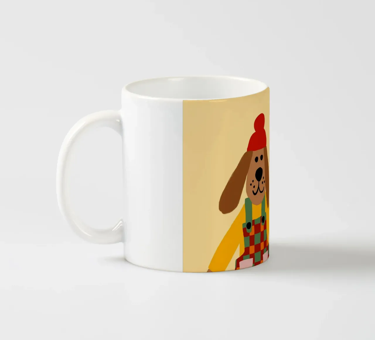 Poster del cane in salopette "Drip's on Point tazza in ceramica da vintagepod