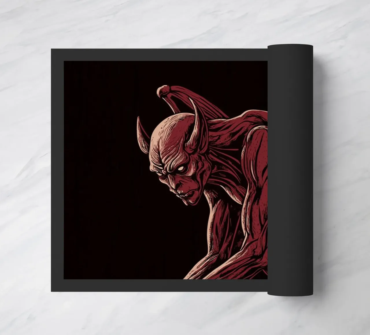 Gargoyle su una colonna gotica zerbino da pixelbull - medieval art and more