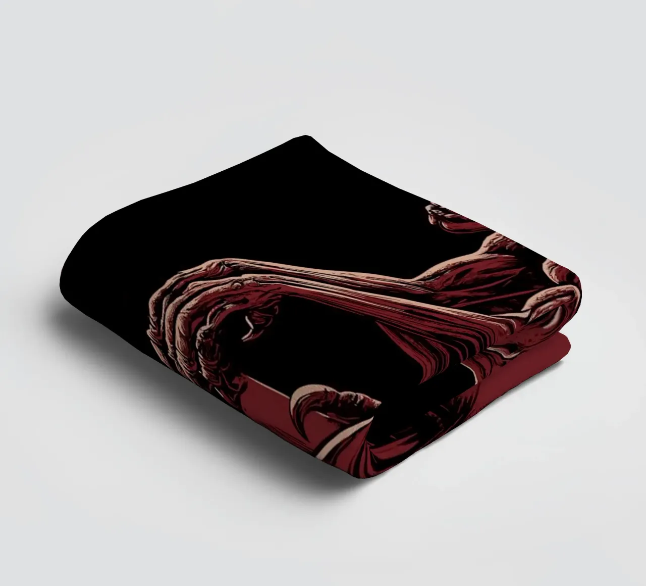 Gargoyle on a Gothic column towel by pixelbull - medieval art and more