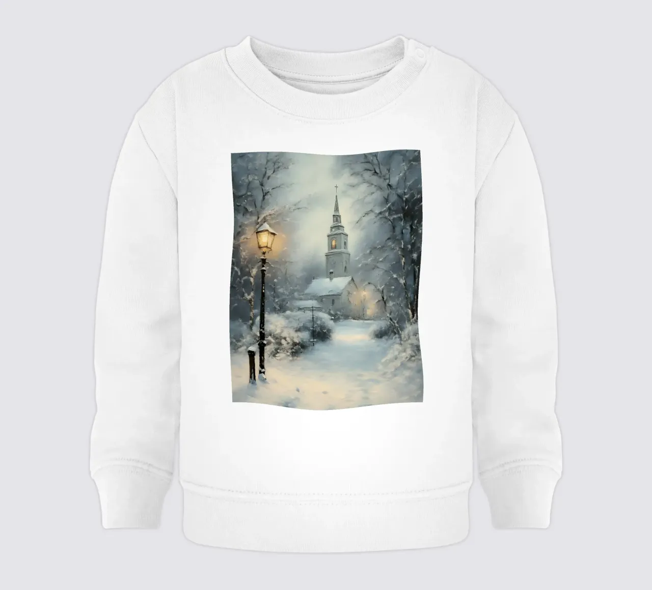 Chiesa invernale nella neve felpa neonato da Studio Vibe