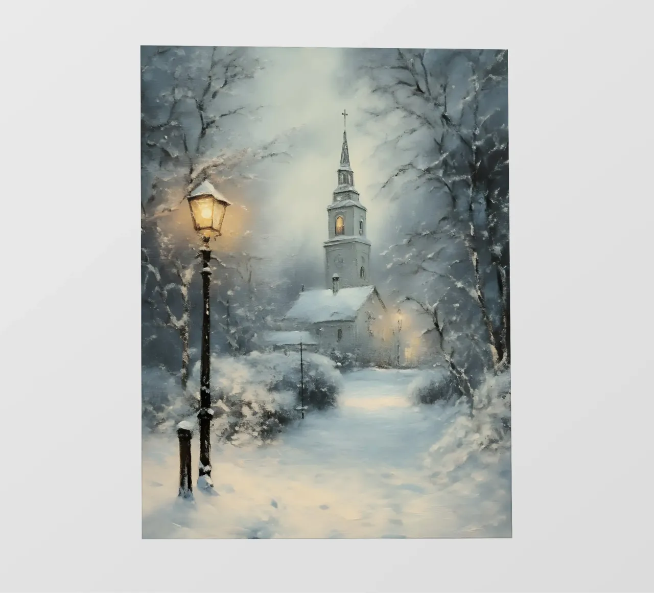 Chiesa invernale nella neve pellicola backlit da Studio Vibe