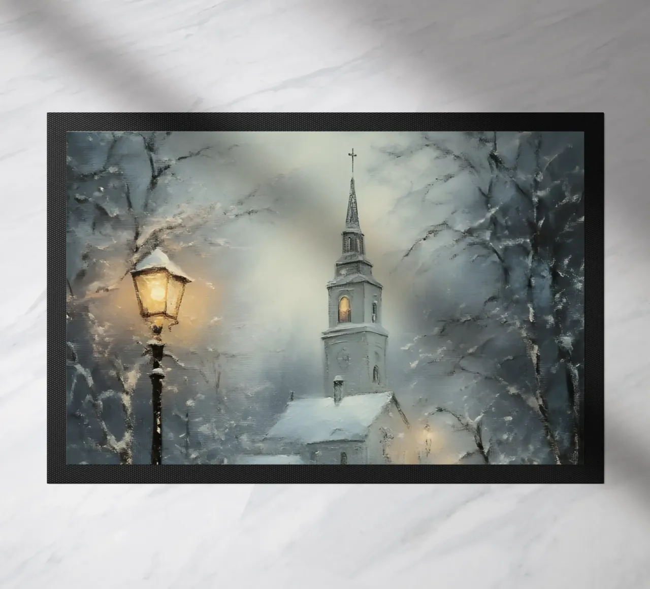 Chiesa invernale nella neve zerbino da Studio Vibe