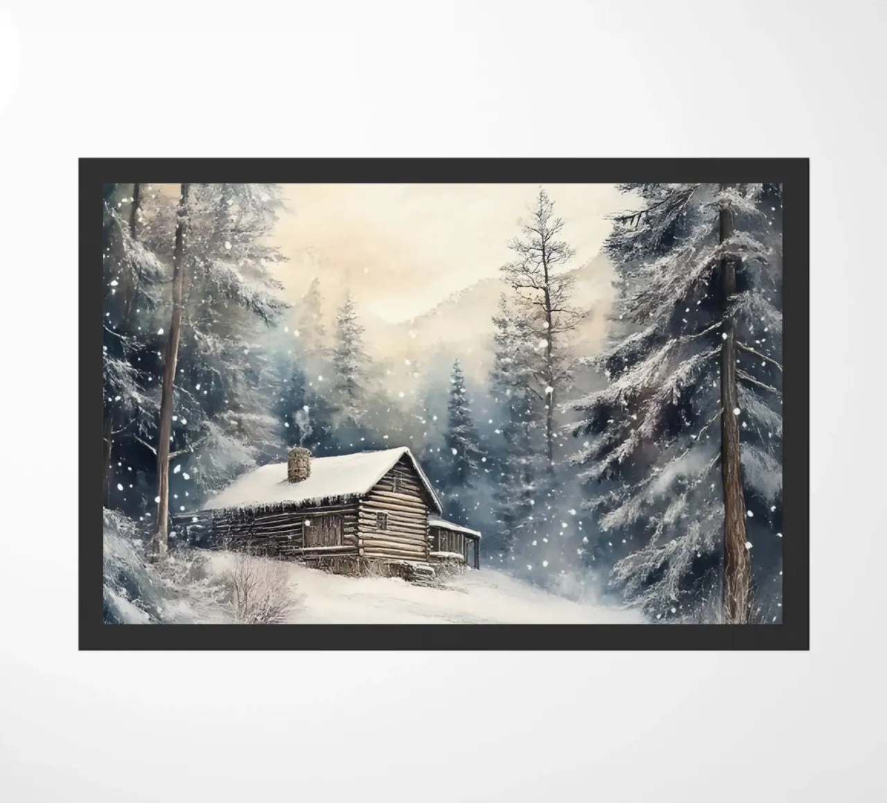 Rifugio invernale nella foresta innevata zerbino da Studio Vibe
