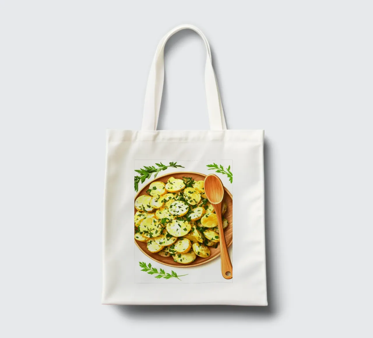 Insalata di patate con erbe fresche borsa in juta da pixelbull - medieval art and more