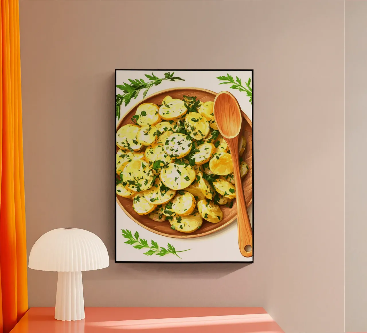 Insalata di patate con erbe fresche plexiglass da pixelbull - medieval art and more