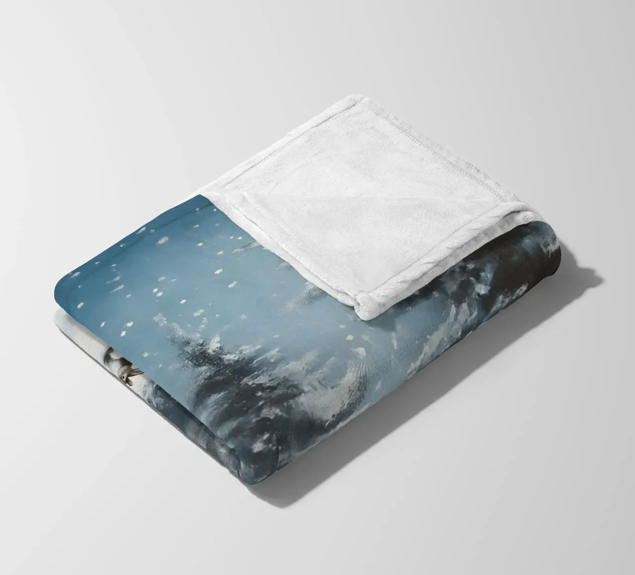 Poster invernale con lepri in una foresta innevata coperta in pile da Studio Vibe