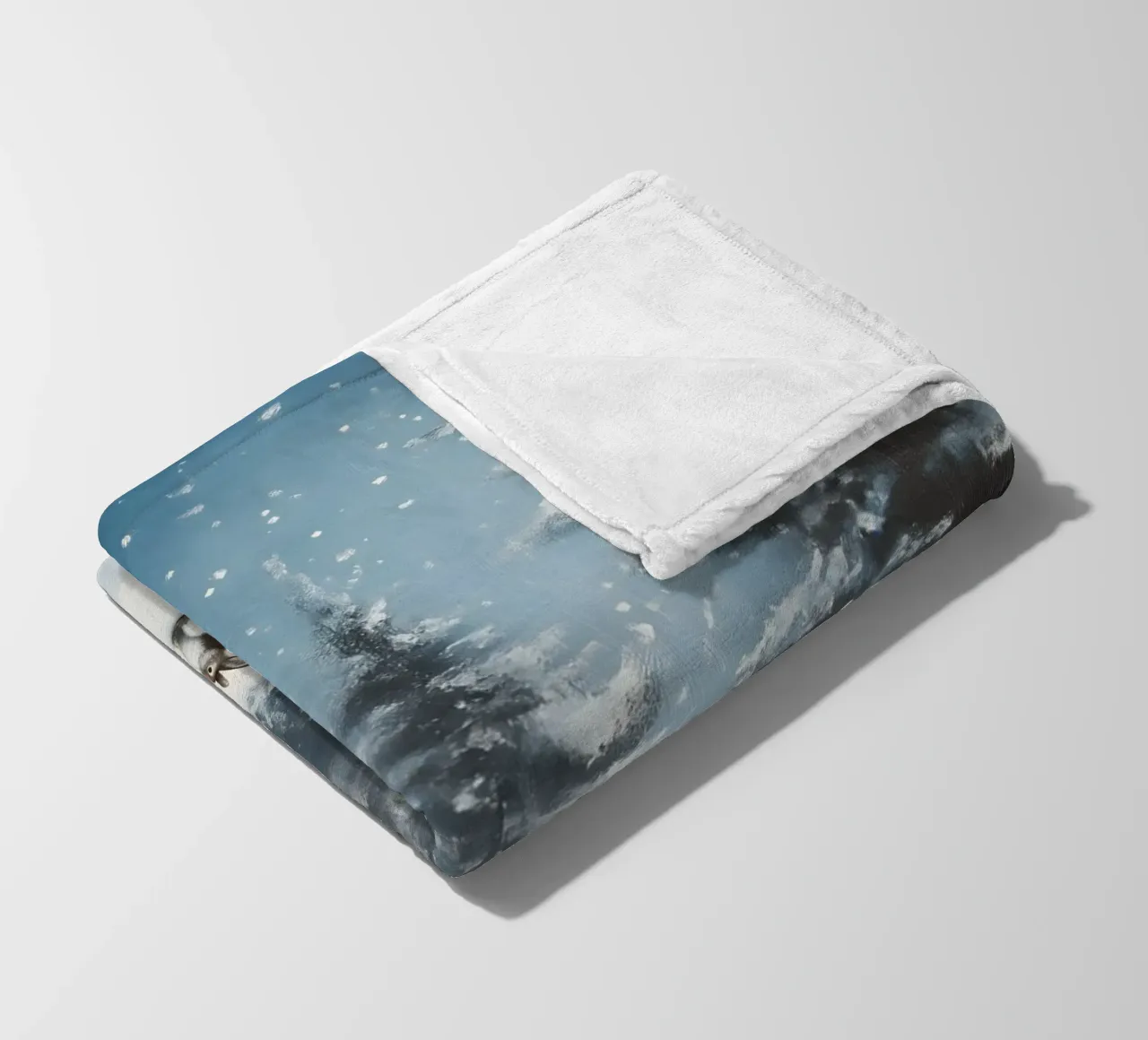 Poster invernale con lepri in una foresta innevata coperta in pile da Studio Vibe