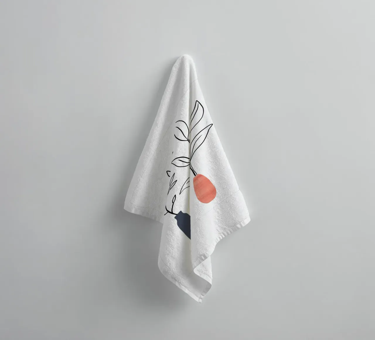 Vase 2 - Linienzeichnung asciugamano da bagno da BAINAI