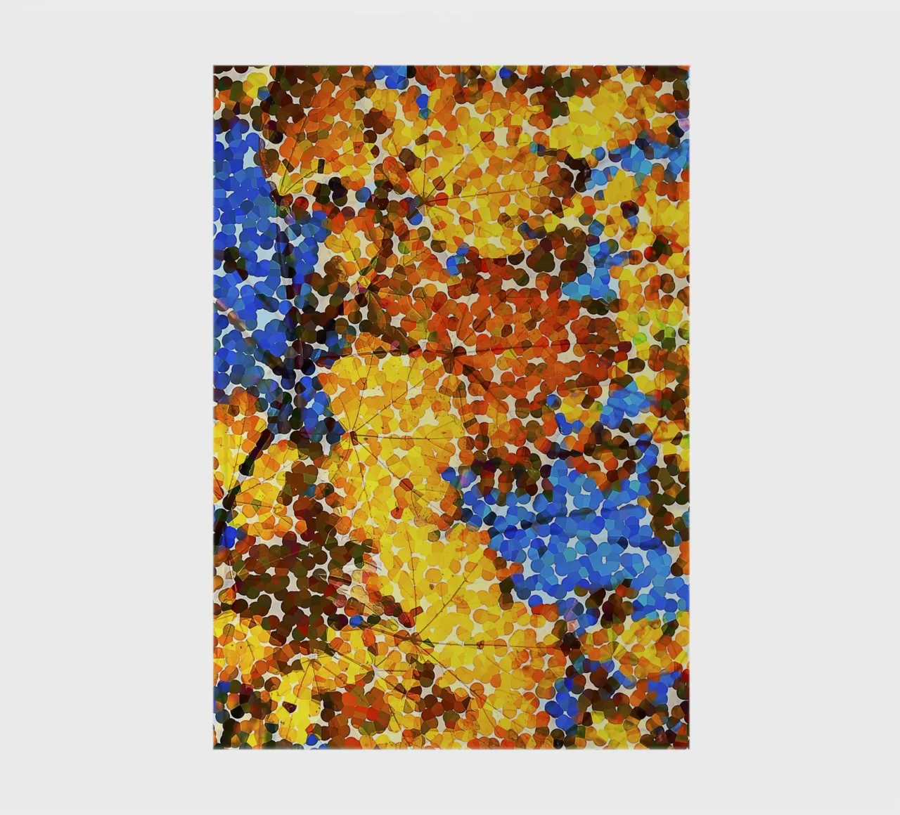 Abstract Pointillism – Autumn Leaves in Colorful Dots notebook by jay