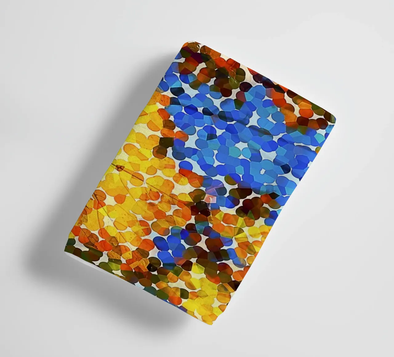 Abstract Pointillism – Autumn Leaves in Colorful Dots towel by jay