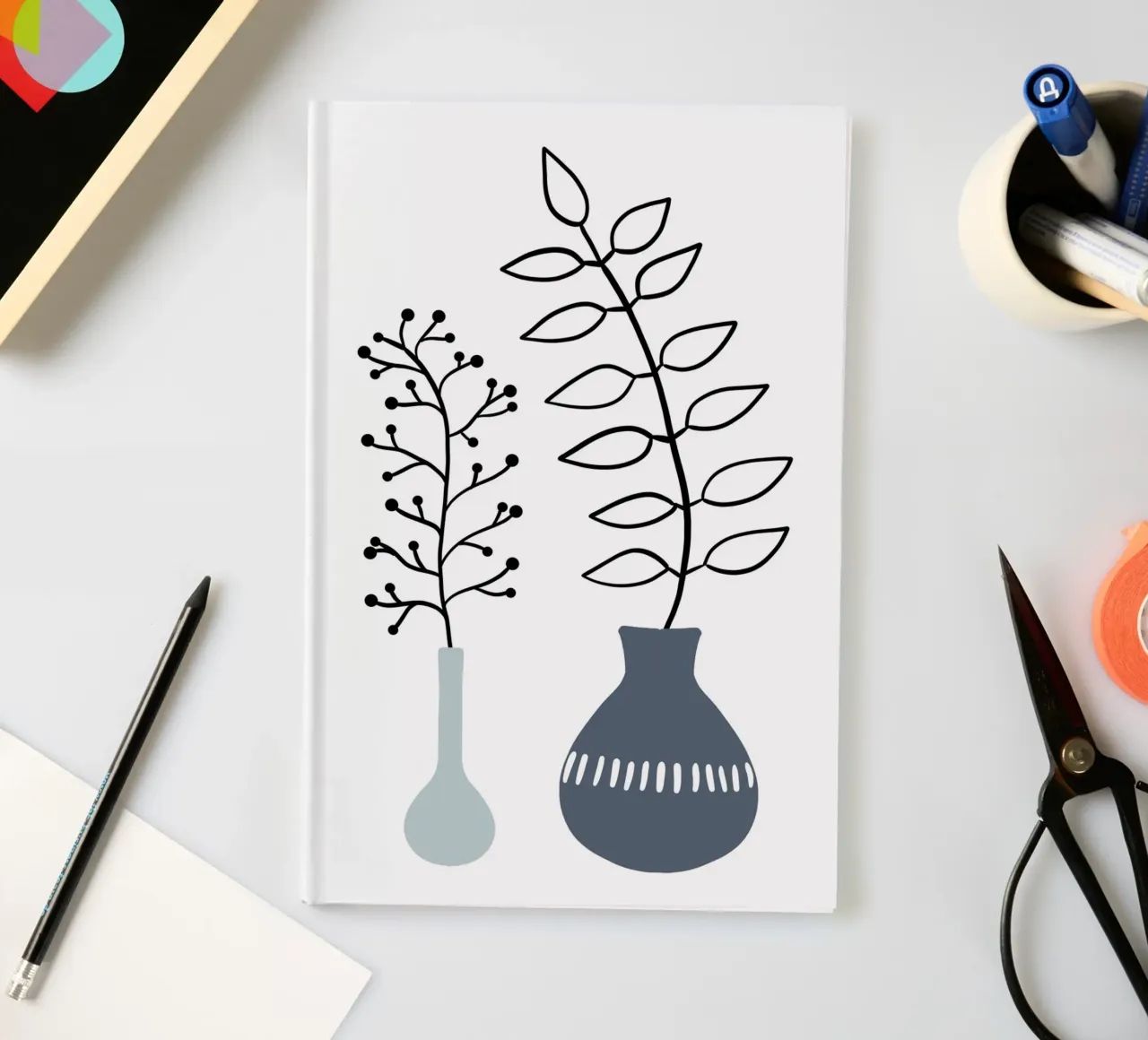 Vase 3 Linienzeichnung diario da BAINAI