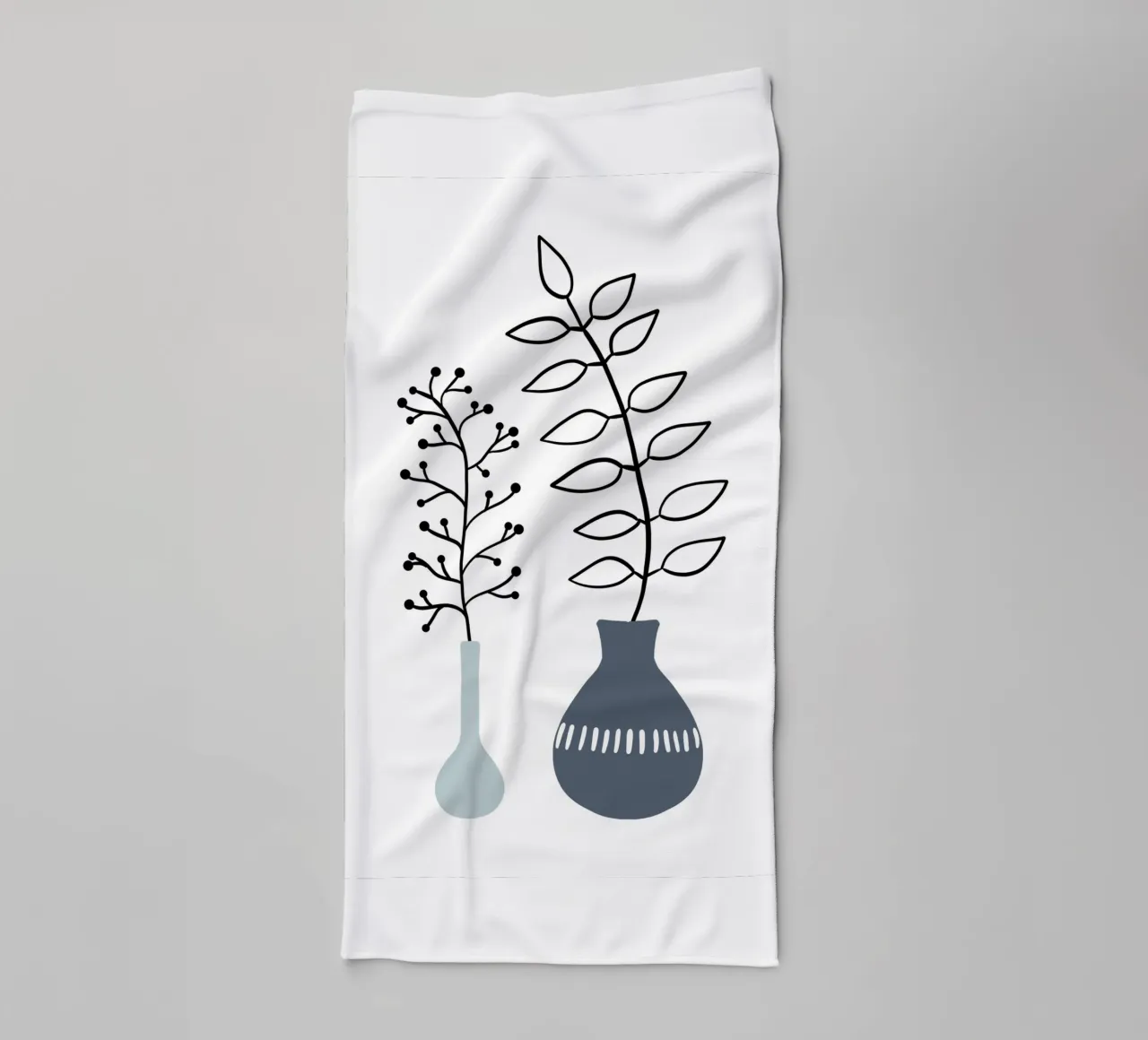 Vase 3 Linienzeichnung asciugamano da bagno da BAINAI