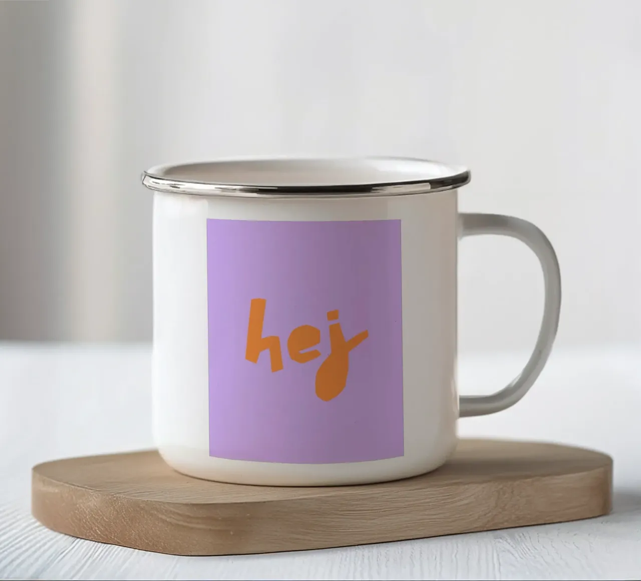 hej Tipografia scandinava tazza in smalto da PurePeachStudio
