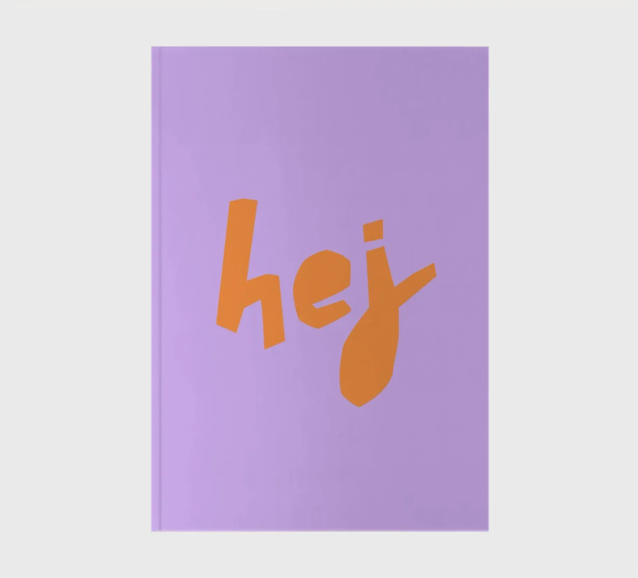 hej Scandinavian Typography notebook by PurePeachStudio