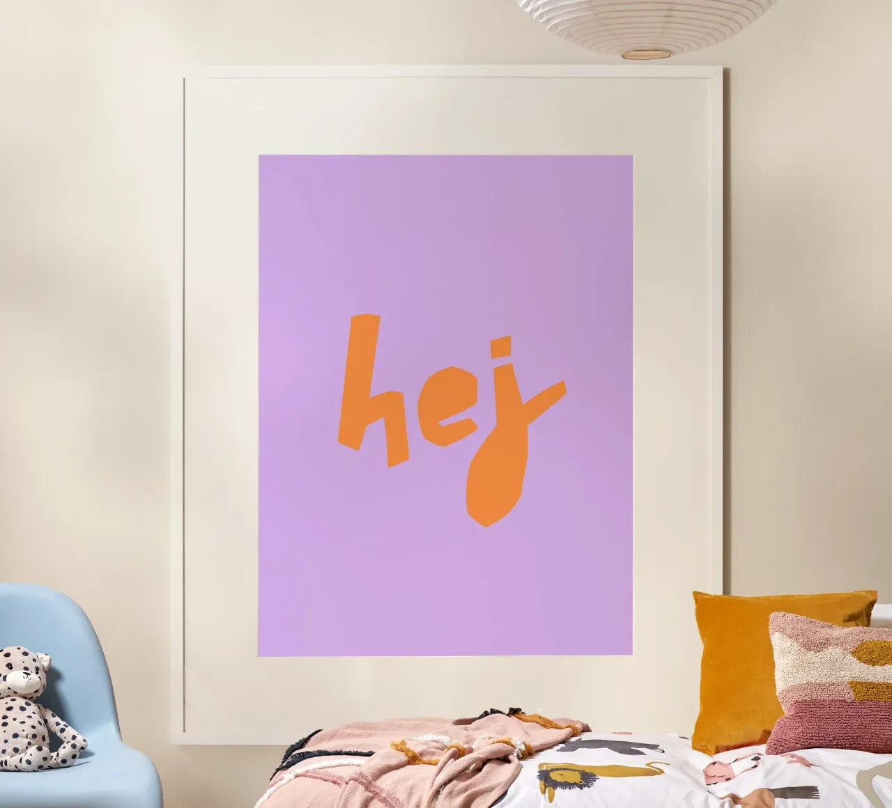 hej Tipografia scandinava poster da PurePeachStudio