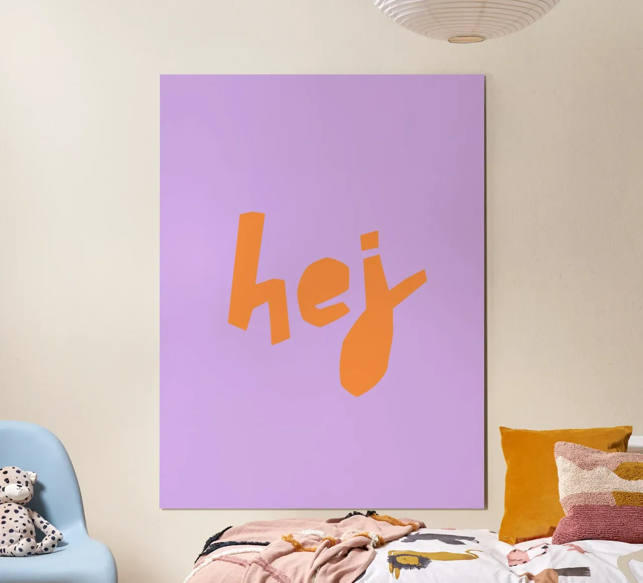 hej Tipografia scandinava poster da PurePeachStudio