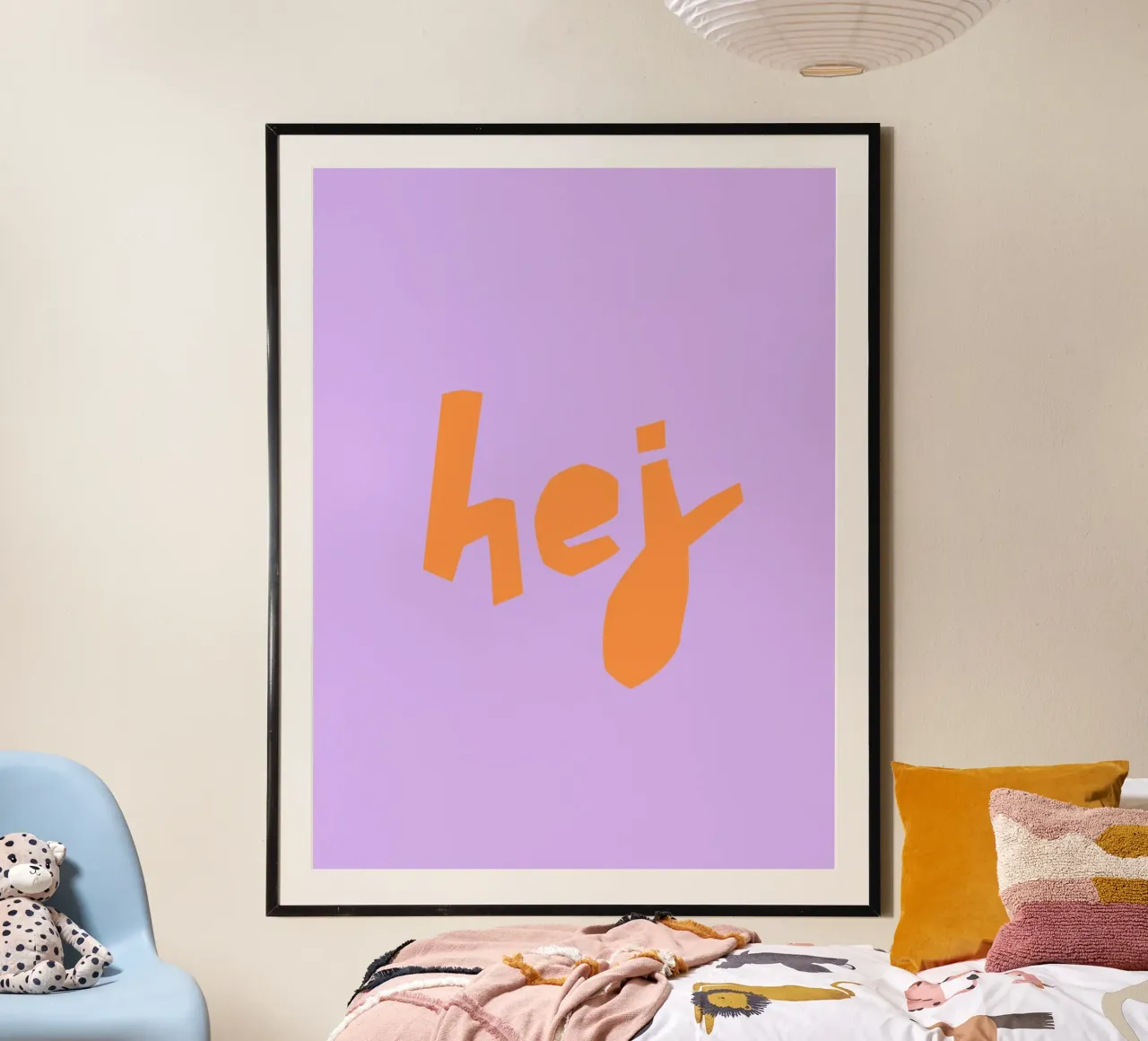 hej Tipografia scandinava poster da PurePeachStudio